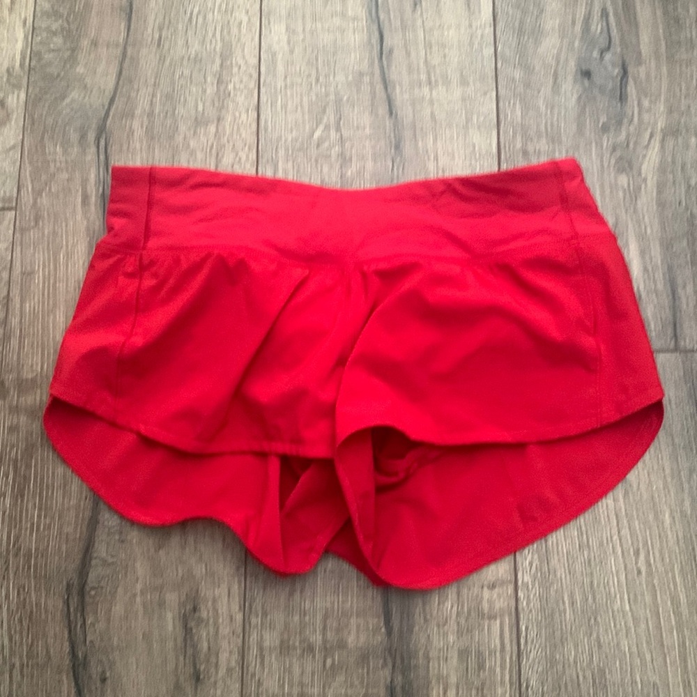 Lululemon speed short 2.5, red
